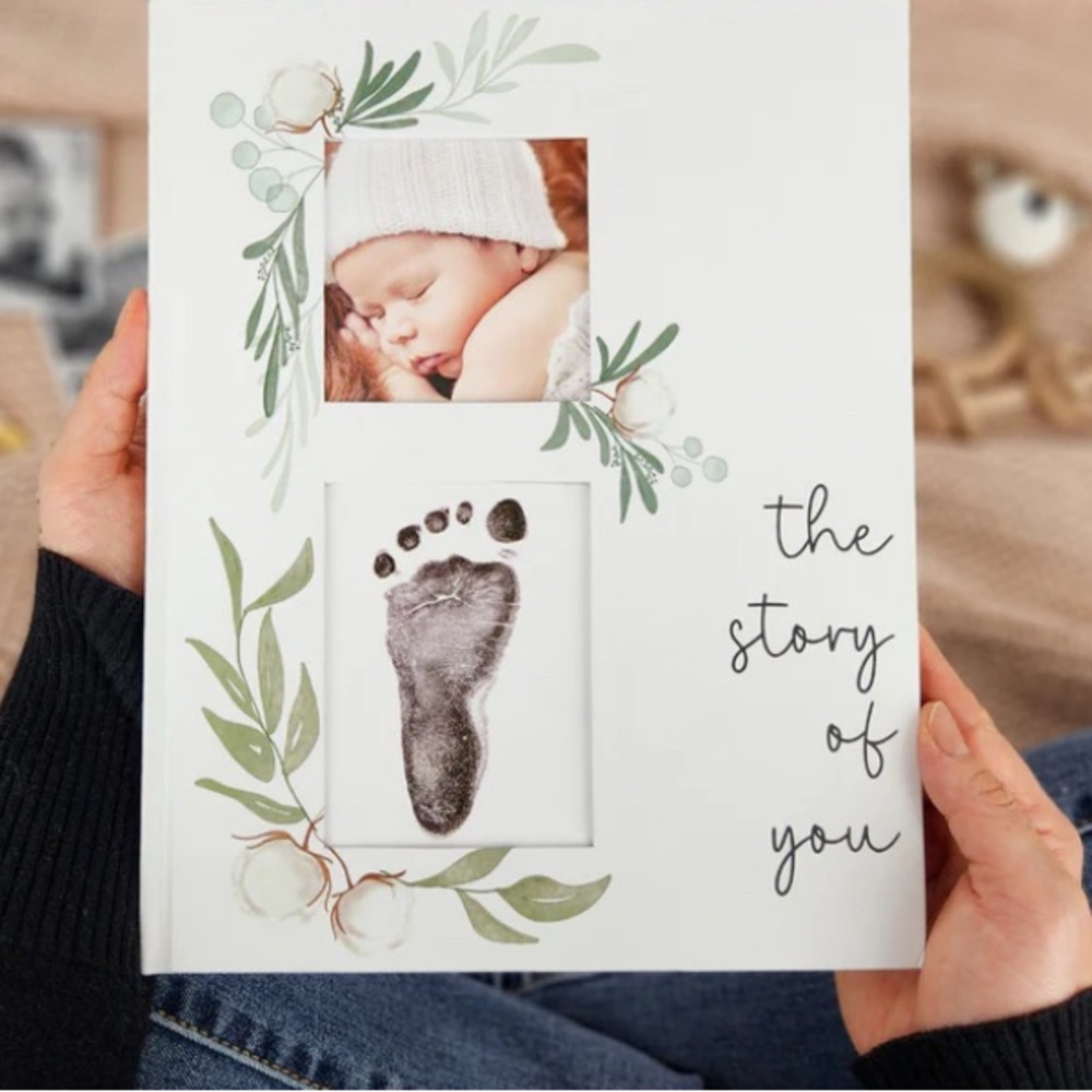 Baby Memory Book with Footprint Design